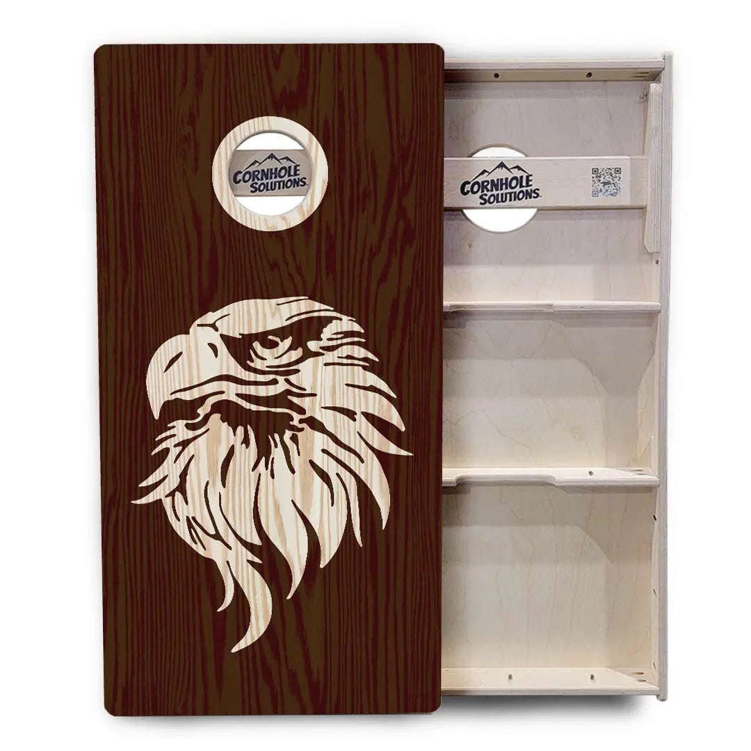 Stained Flag & Eagle Cornhole Boards - Professional Tournament Series by Cornhole Solutions, custom cornhole board detail photo 8