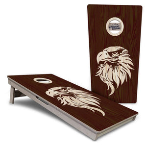 Stained Flag & Eagle Cornhole Boards - Professional Tournament Series by Cornhole Solutions, custom cornhole board detail photo 9