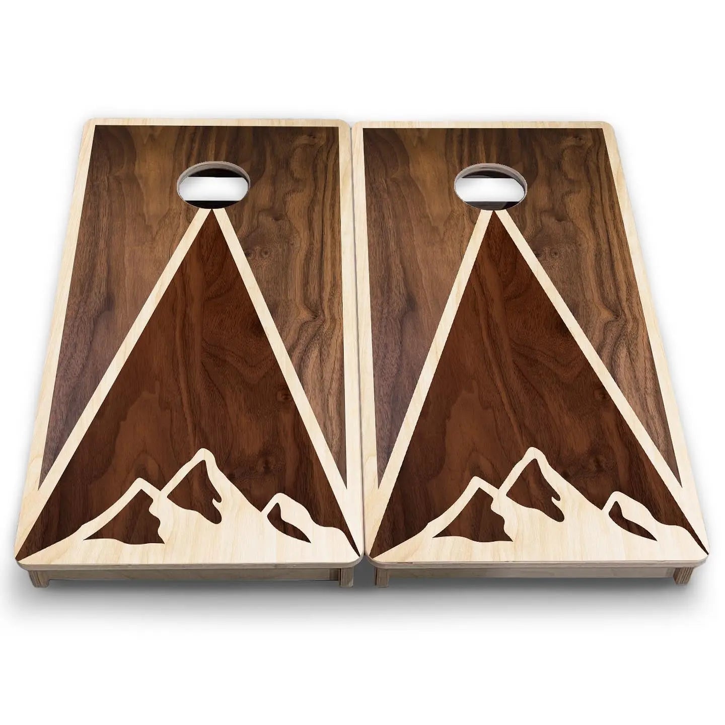 Stained Mountain Scene - Mini or Vacation Size Cornhole Boards by Cornhole Solutions, custom cornhole board detail photo 6