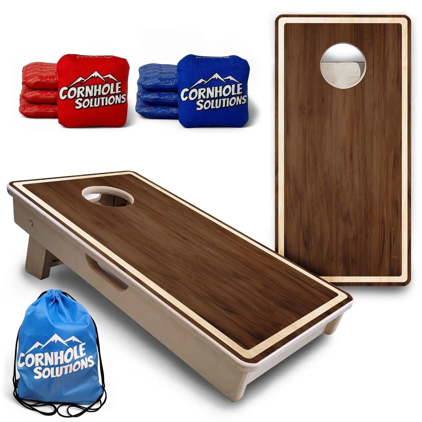 Stained Natural Border - Mini or Vacation Size Cornhole Boards Cornhole Solutions