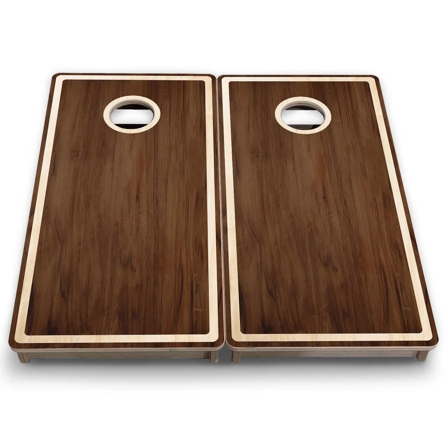 Stained Natural Border - Mini or Vacation Size Cornhole Boards by Cornhole Solutions, custom cornhole board detail photo 7