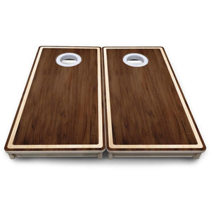 Stained Natural Border - Mini or Vacation Size Cornhole Boards by Cornhole Solutions, custom cornhole board detail photo 8