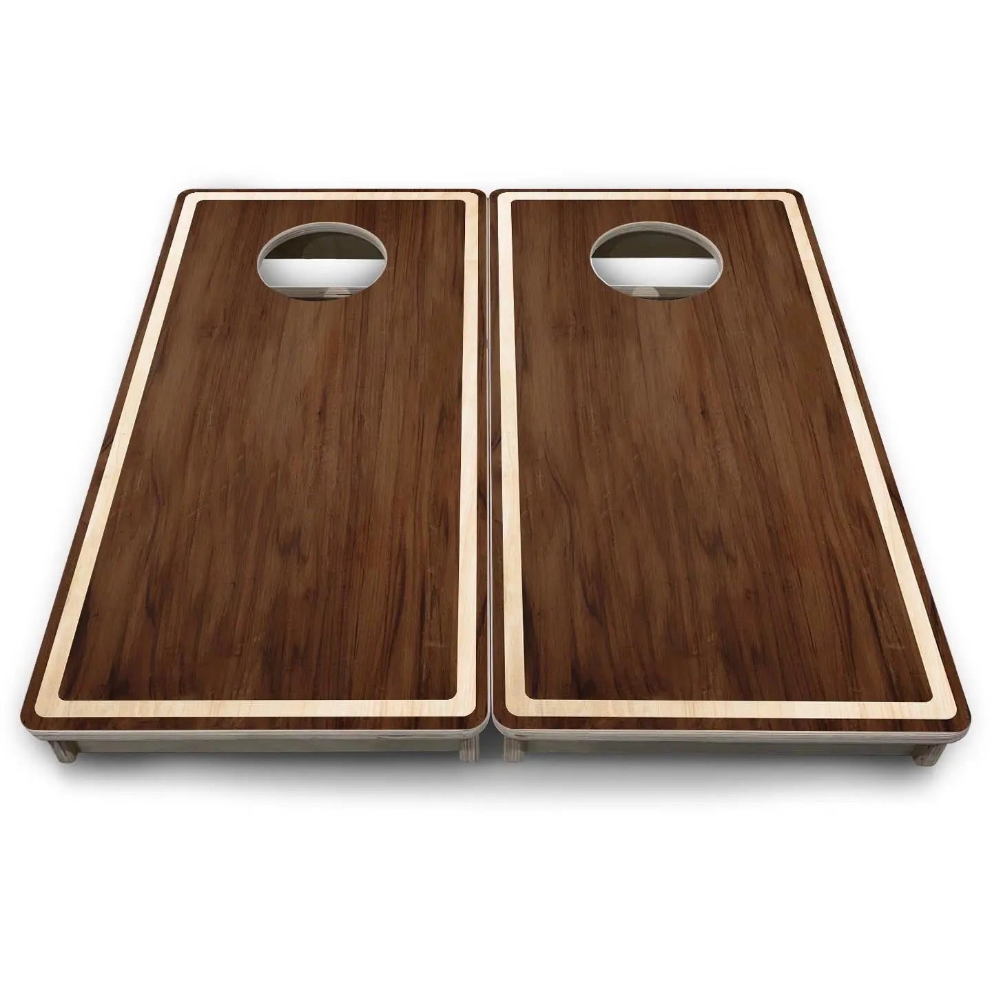Stained Natural Border - Mini or Vacation Size Cornhole Boards by Cornhole Solutions, custom cornhole board detail photo 9