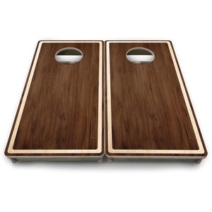 Stained Natural Border - Mini or Vacation Size Cornhole Boards by Cornhole Solutions, custom cornhole board detail photo 9