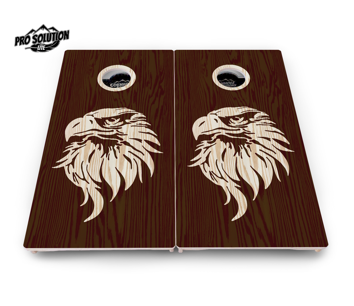 Stained Flag & Eagle Cornhole Boards - Pro Solution Lite Series by Cornhole Solutions, custom cornhole board detail photo 3