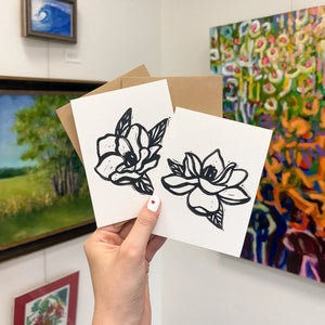 Stamped Magnolia Greeting Card by Crooked Letter, paper gift main product photo