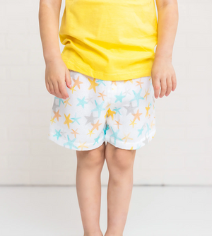 Starfish Organic Muslin Shorts by Nola Tawk, children's boutique clothing detail photo 2