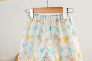 Starfish Organic Muslin Shorts by Nola Tawk, children's boutique clothing detail photo 4