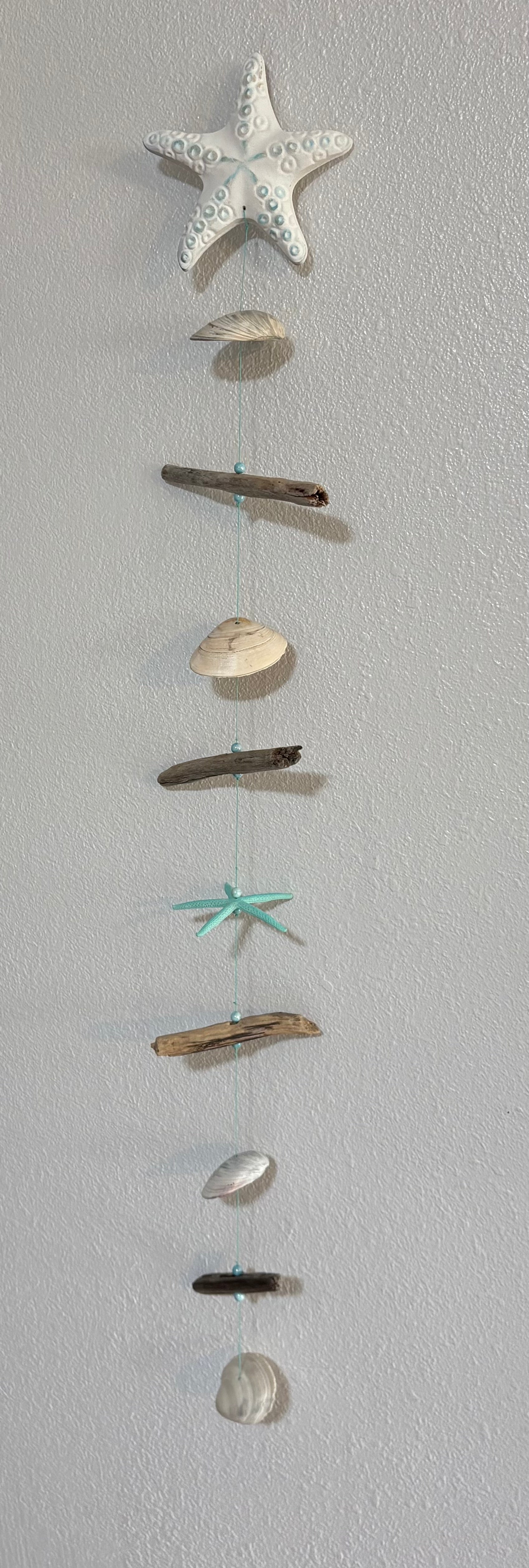 Starfish porch hanger teal Two Beachin' Sisters