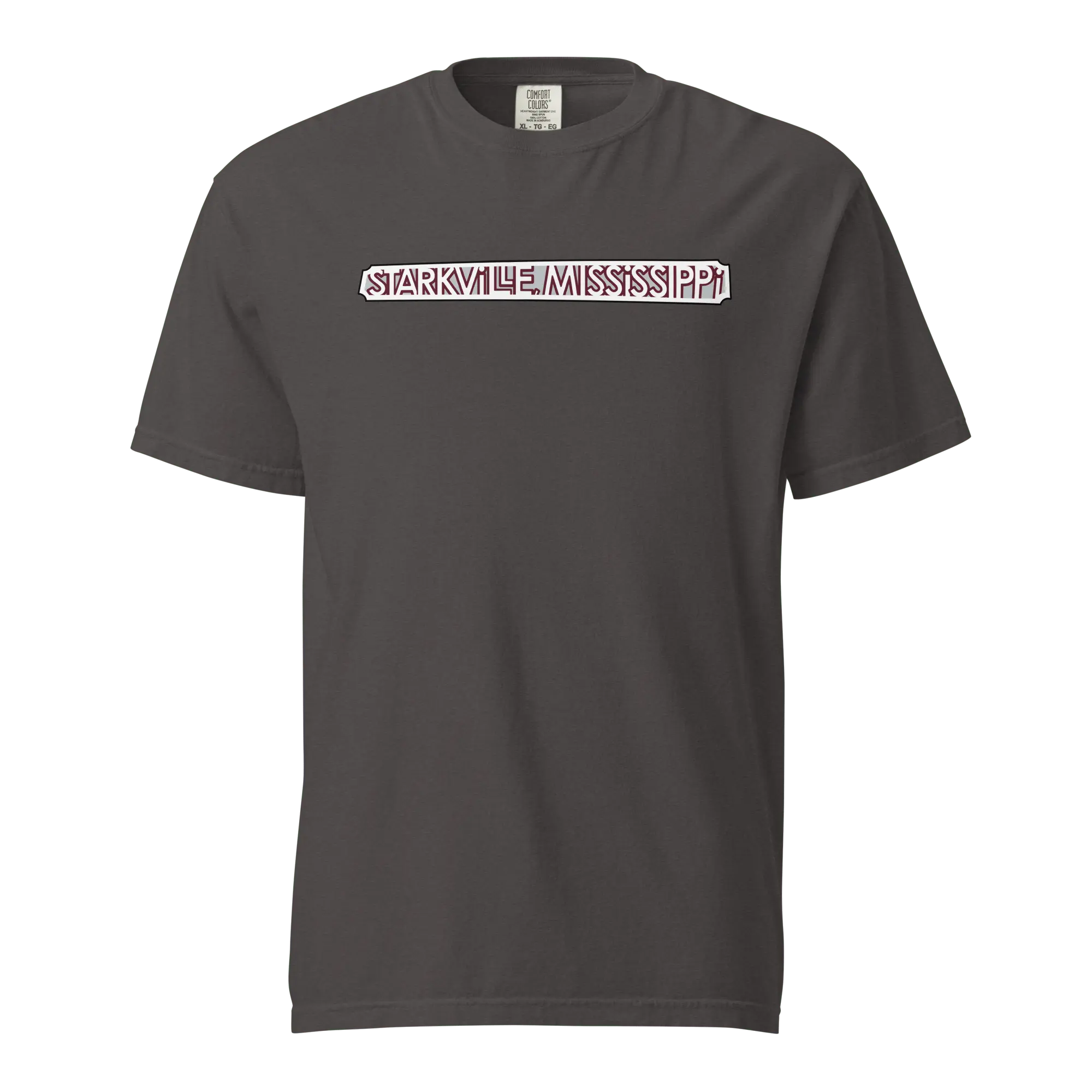Starkville Mississippi T-shirt - STARKVEGAS Collage Art Comfort Colors Tee by Leslie Gonze - Main Street Collective