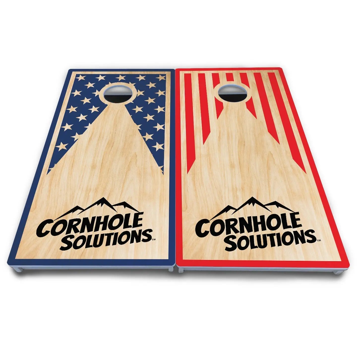 Stars & Stripes CS Logo Cornhole Boards - All Weather Series by Cornhole Solutions, custom cornhole board detail photo 4