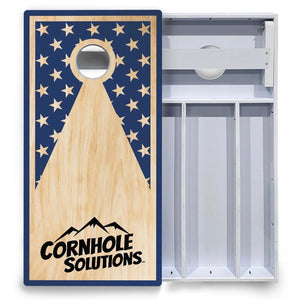 Stars & Stripes CS Logo Cornhole Boards - All Weather Series by Cornhole Solutions, custom cornhole board detail photo 5