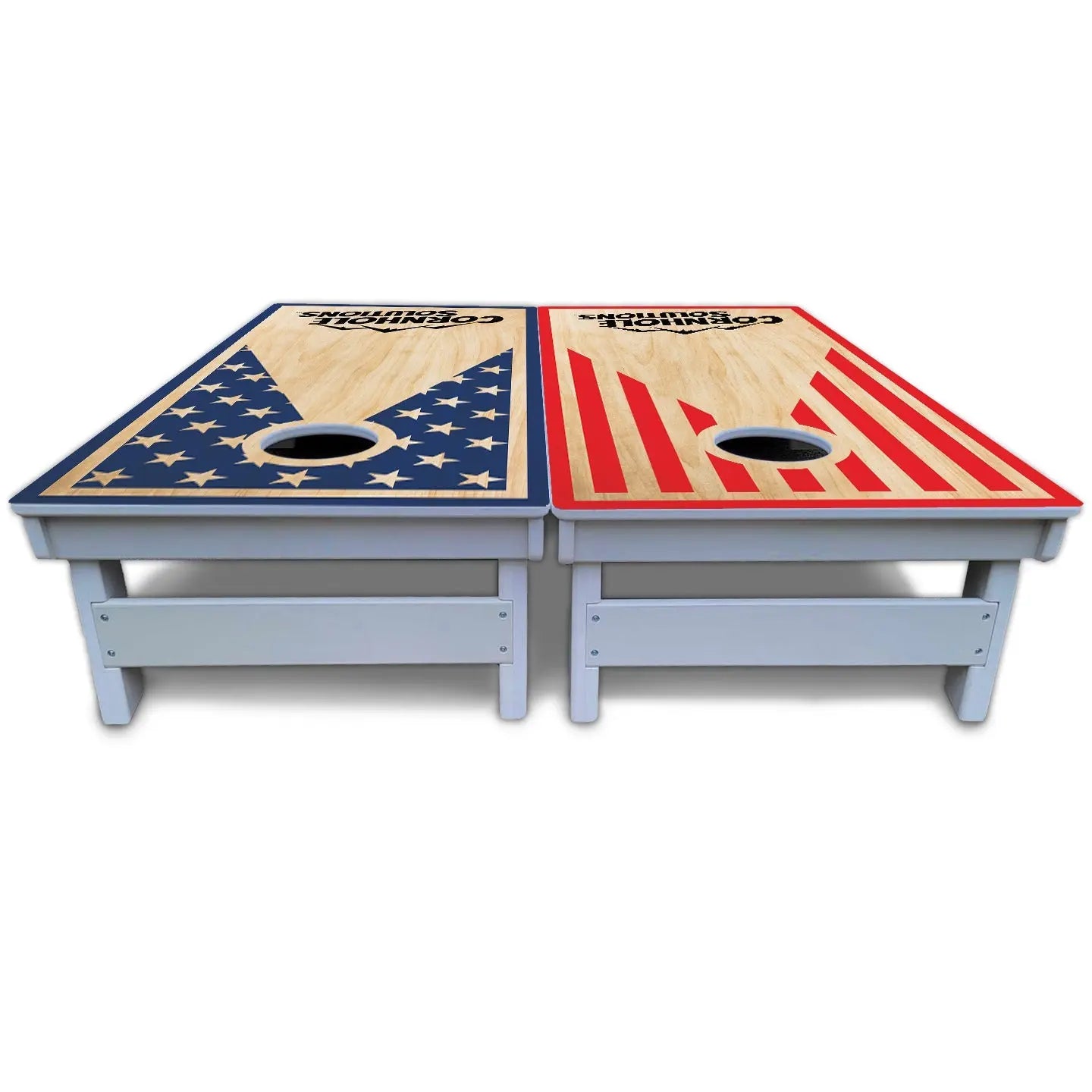 Stars & Stripes CS Logo Cornhole Boards - All Weather Series by Cornhole Solutions, custom cornhole board detail photo 8