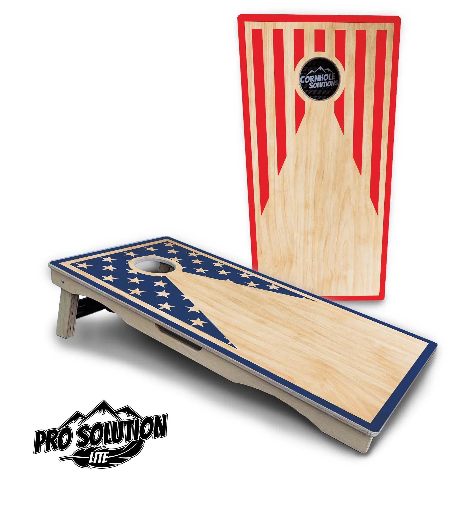 Stars & Stripes Keyhole Cornhole Boards - Pro Solution Lite Series Cornhole Solutions