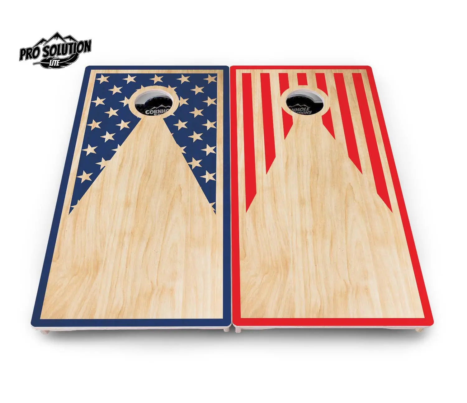Stars & Stripes Keyhole Cornhole Boards - Pro Solution Lite Series Cornhole Solutions