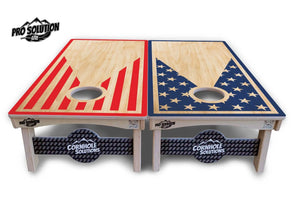 Stars & Stripes Keyhole Cornhole Boards - Pro Solution Lite Series Cornhole Solutions