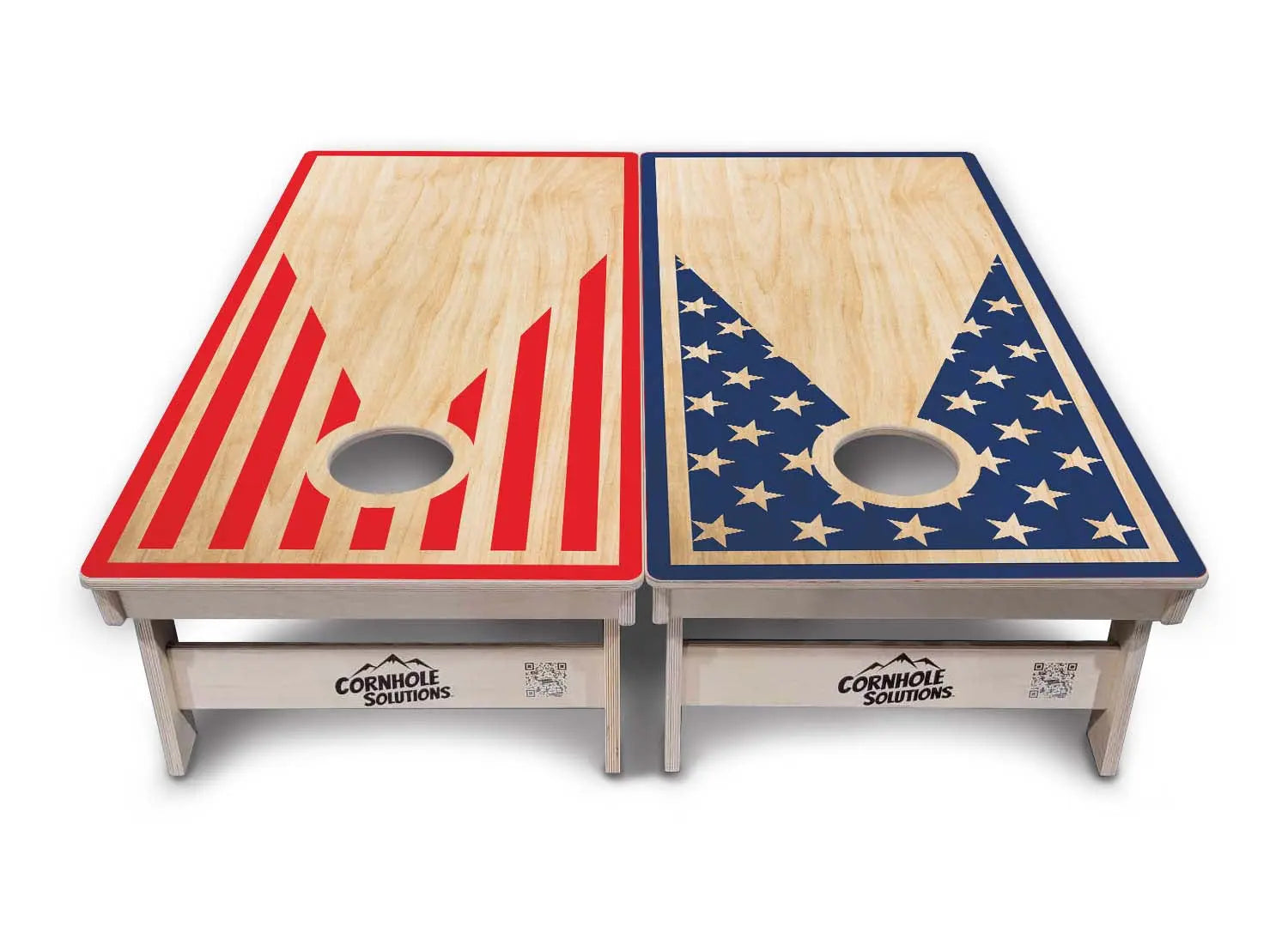 Stars & Stripes Keyhole Cornhole Boards - Professional Tournament Series by Cornhole Solutions, custom cornhole board detail photo 9