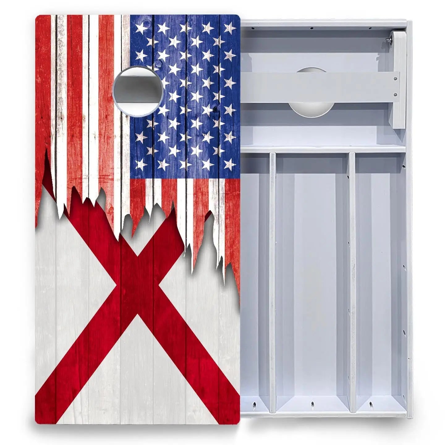 State Flag Designs Alabama to Georgia Cornhole Boards - All Weather Series by Cornhole Solutions, Southern home decor detail photo 5