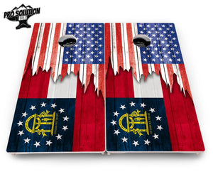 State Flag Designs Alabama to Georgia Cornhole Boards - Pro Solution Elite Series by Cornhole Solutions, Southern home decor detail photo 24