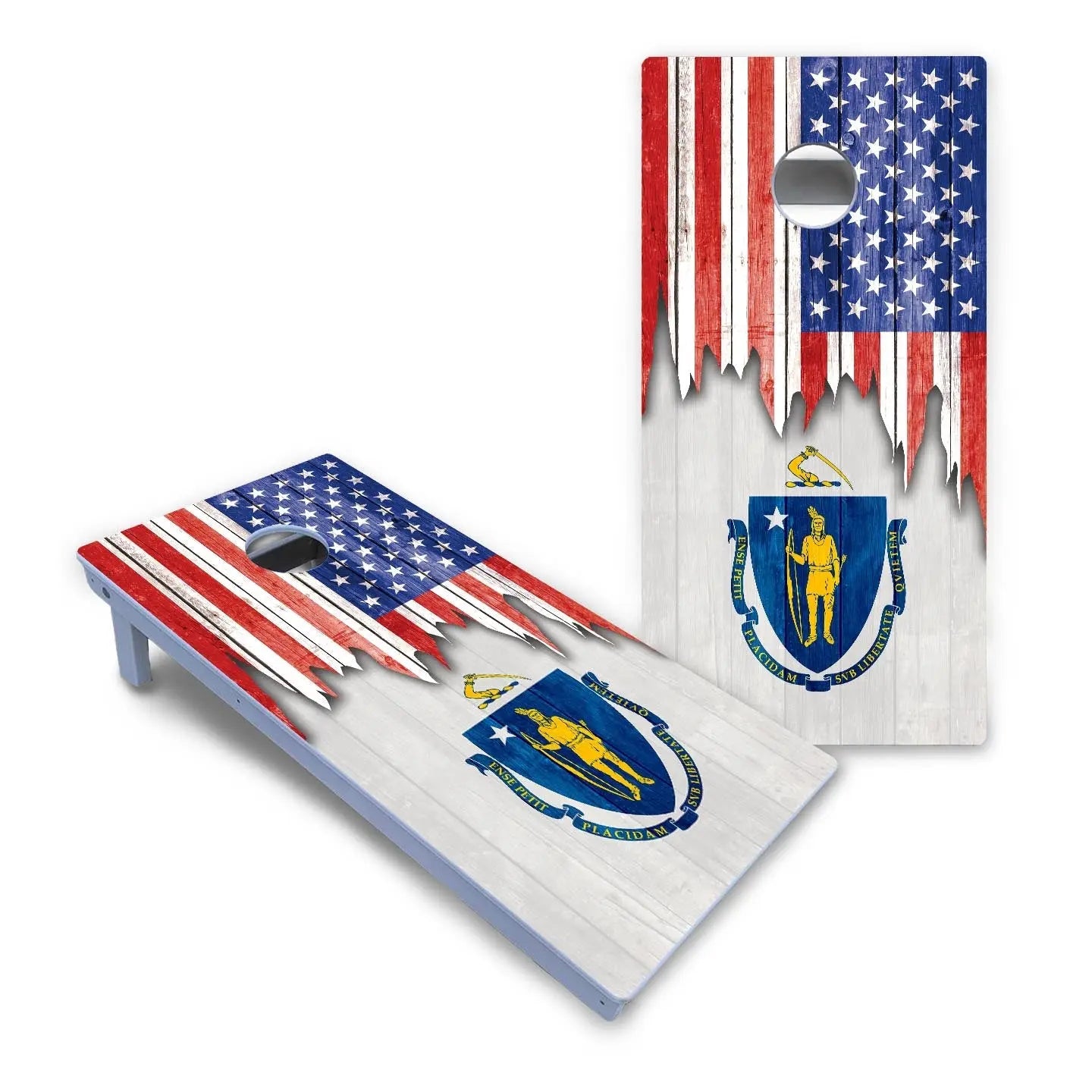State Flag Designs Massachusetts to New Jersey Cornhole Boards - All Weather Series Cornhole Solutions