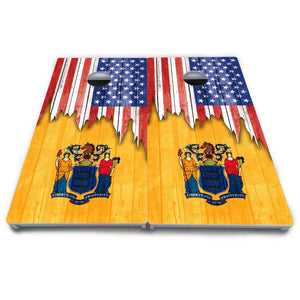 State Flag Designs Massachusetts to New Jersey Cornhole Boards - All Weather Series Cornhole Solutions