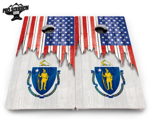 State Flag Designs Massachusetts to New Jersey Cornhole Boards - Pro Solution Elite Series by Cornhole Solutions, Southern home decor detail photo 5