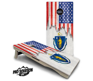 State Flag Designs Massachusetts to New Jersey Cornhole Boards - Pro Solution Lite Series by Cornhole Solutions, Southern home decor main product photo