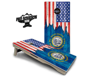 State Flag Designs South Dakota to Wyoming Cornhole Boards - Pro Solution Elite Series by Cornhole Solutions, Southern home decor detail photo 3