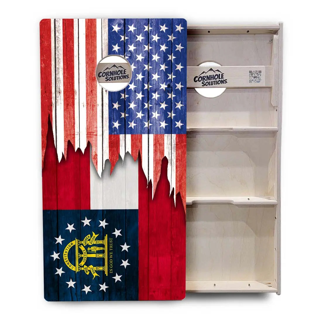 State Flags Alabama to Georgia Cornhole Boards - Professional Tournament Series by Cornhole Solutions, custom cornhole board detail photo 24