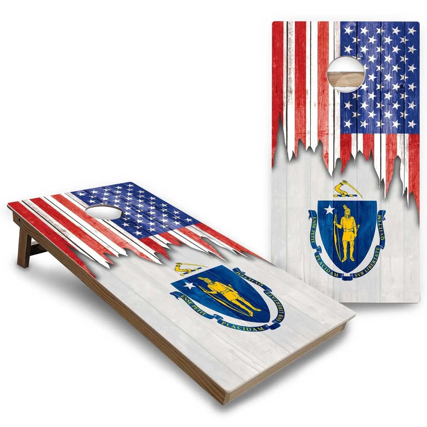 State Flags Massachusetts to New Jersey Cornhole Boards - Backyard Series Cornhole Solutions