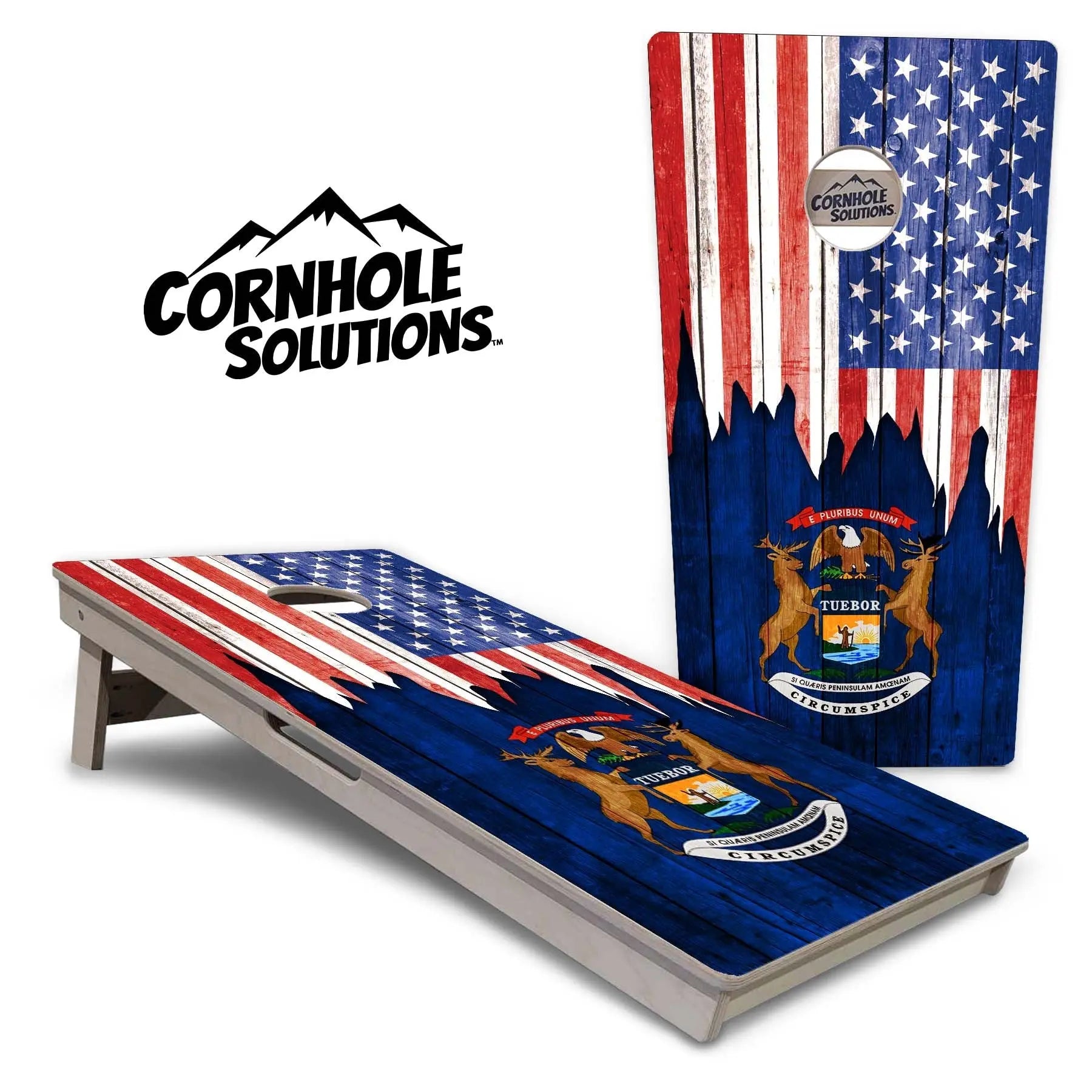 State Flags Massachusetts to New Jersey Cornhole Boards - Professional Tournament Series by Cornhole Solutions, custom cornhole board detail photo 7