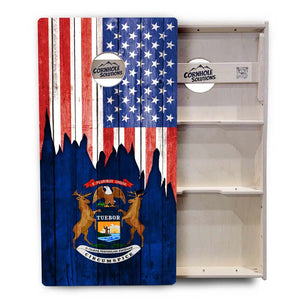 State Flags Massachusetts to New Jersey Cornhole Boards - Professional Tournament Series by Cornhole Solutions, custom cornhole board detail photo 8