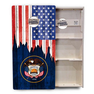 State Flags South Dakota to Wyoming Cornhole Boards - Professional Tournament Series