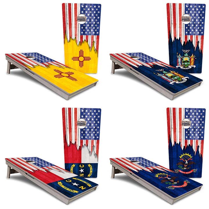 State Flag Cornhole Boards – NM–SC – Tournament Series