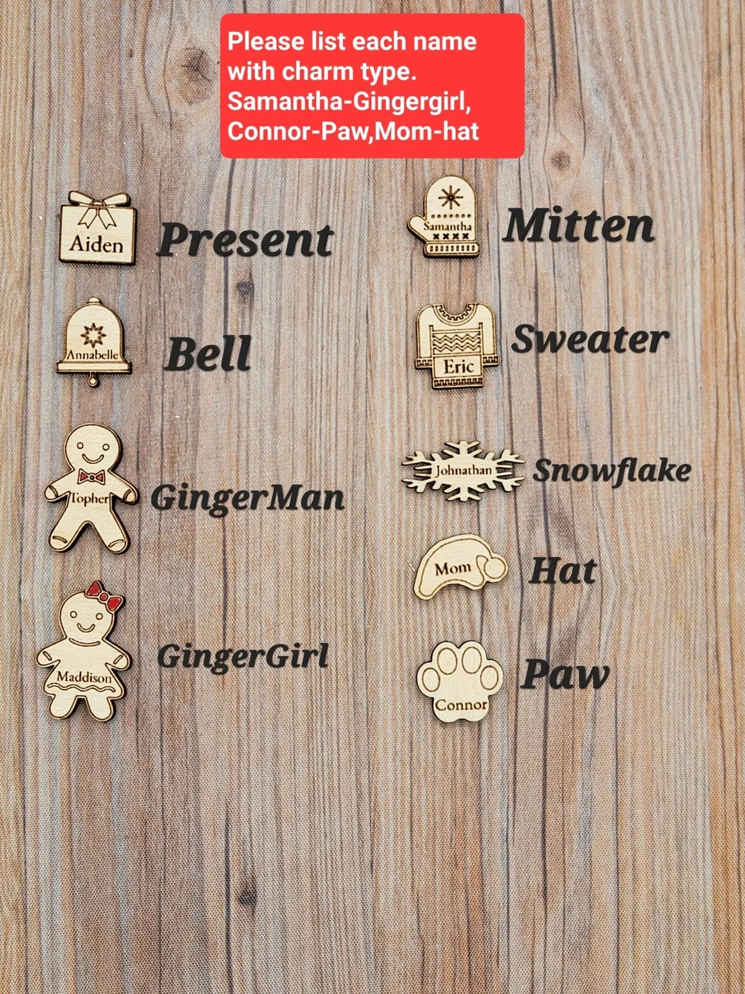 Stocking Christmas Shaker Ornament Personalized With Family Names by EverLee Creations, Southern home decor detail photo 5