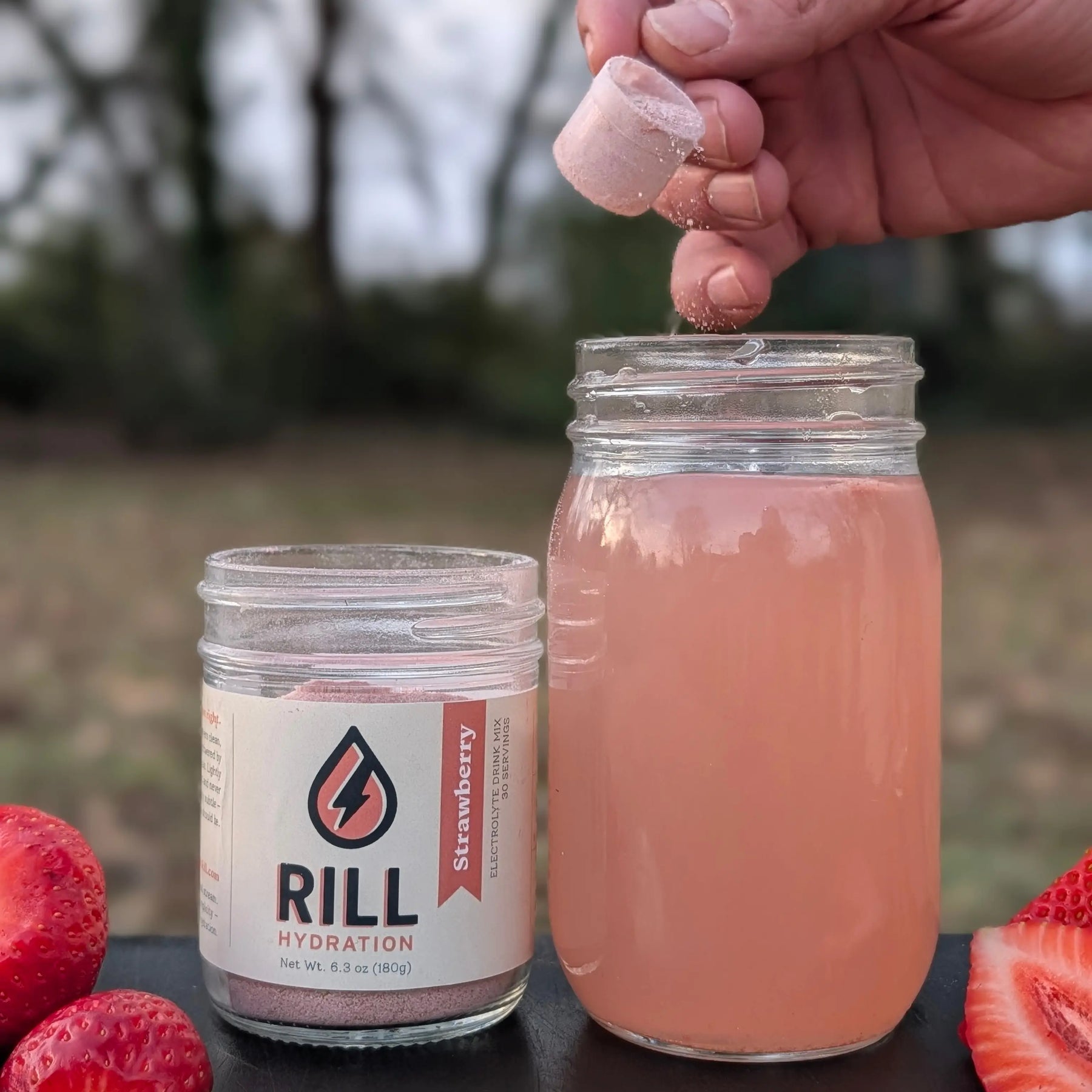 Strawberry Rill - Clean Hydration Drink Mix, 30 Serving Bulk Jar by Rill Hydration, Southern food gift detail photo 4