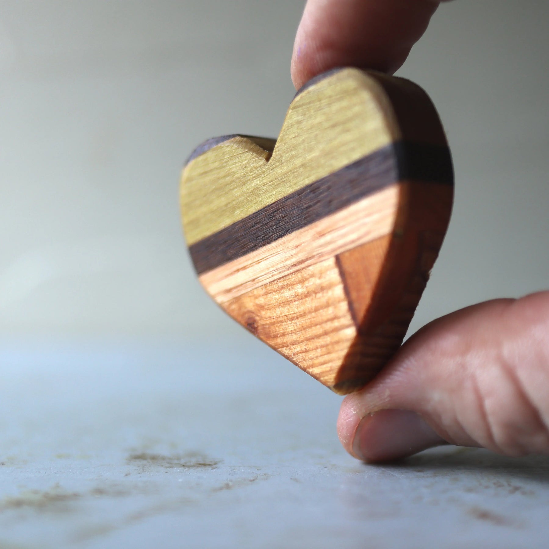 Striped Wooden Hearts by Dennehey Design Co., Southern home decor detail photo 3