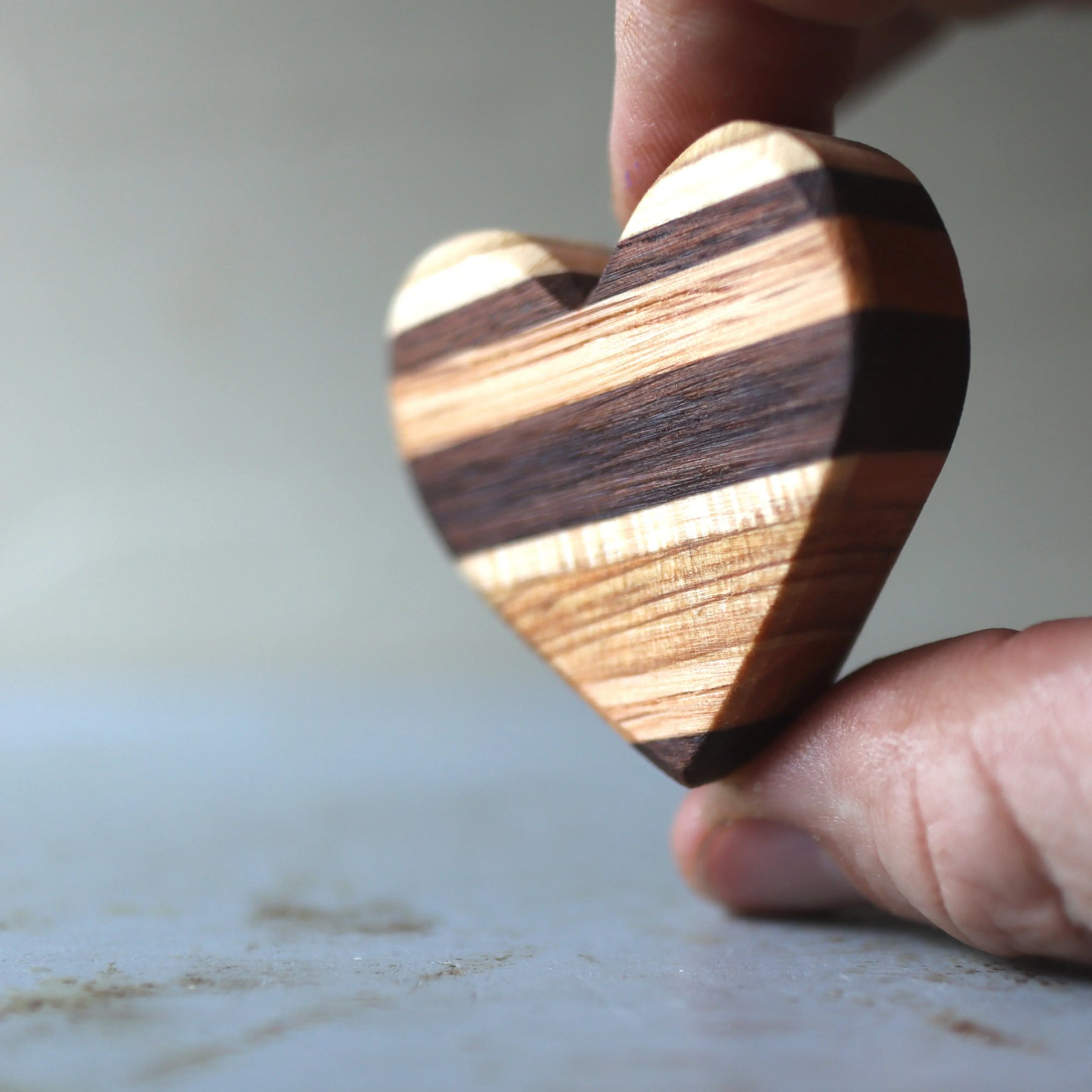 Striped Wooden Hearts by Dennehey Design Co., Southern home decor detail photo 5