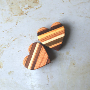 Striped Wooden Hearts by Dennehey Design Co., Southern home decor detail photo 14