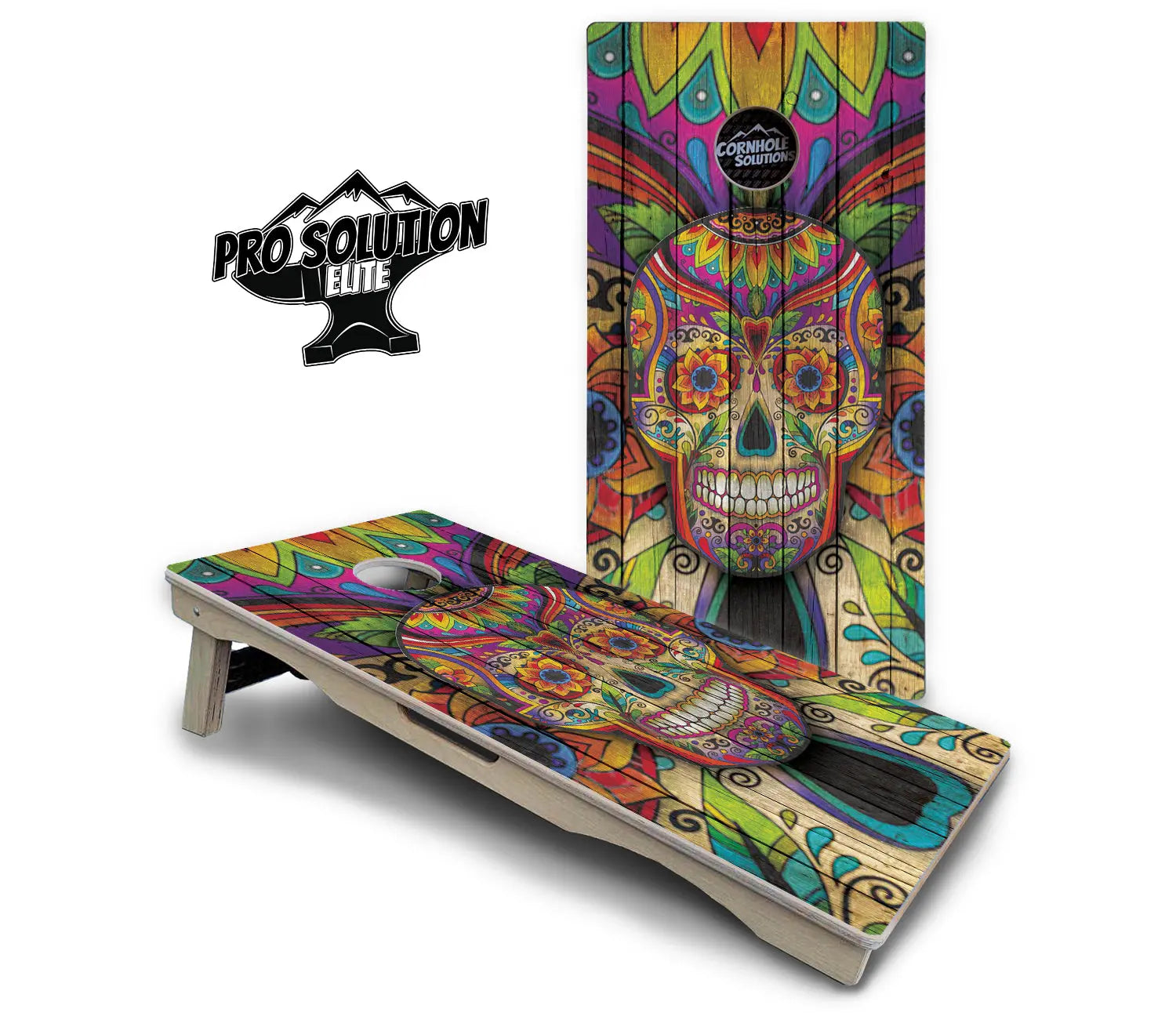 Sugar Skull Cornhole Boards - Pro Solution Elite Series - Colorful Cornhole Solutions
