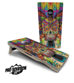 Sugar Skull Cornhole Boards - Pro Solution Lite Series - Colorful Cornhole Solutions