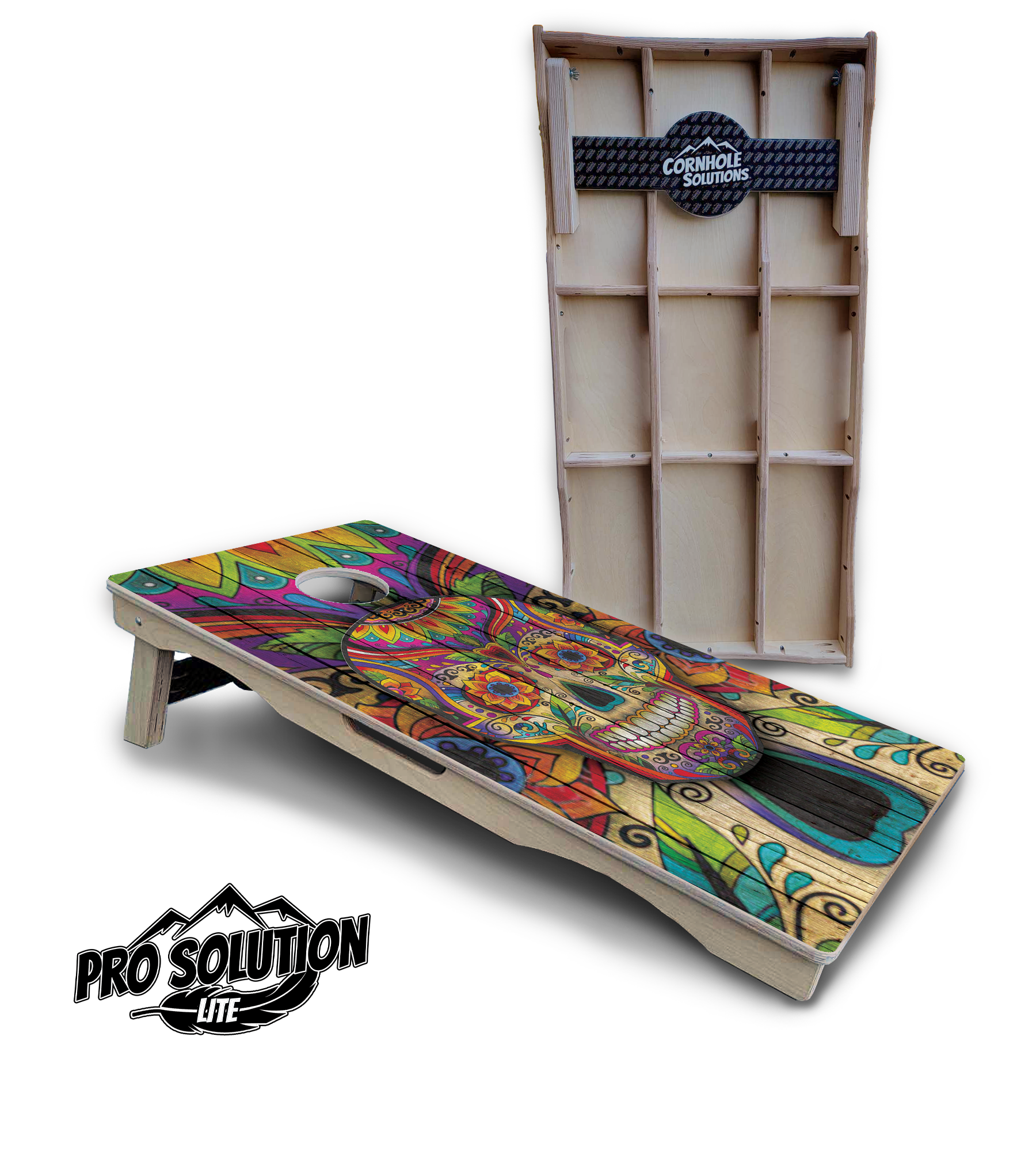 Sugar Skull Cornhole Boards - Pro Solution Lite Series - Colorful Cornhole Solutions