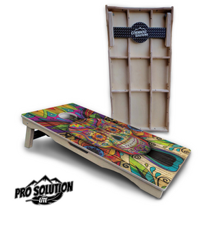 Sugar Skull Cornhole Boards - Pro Solution Lite Series - Colorful Cornhole Solutions