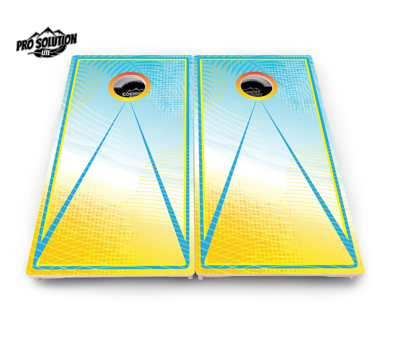 Summer Gradient Cornhole Boards - Pro Solution Lite Series by Cornhole Solutions, custom cornhole board detail photo 3