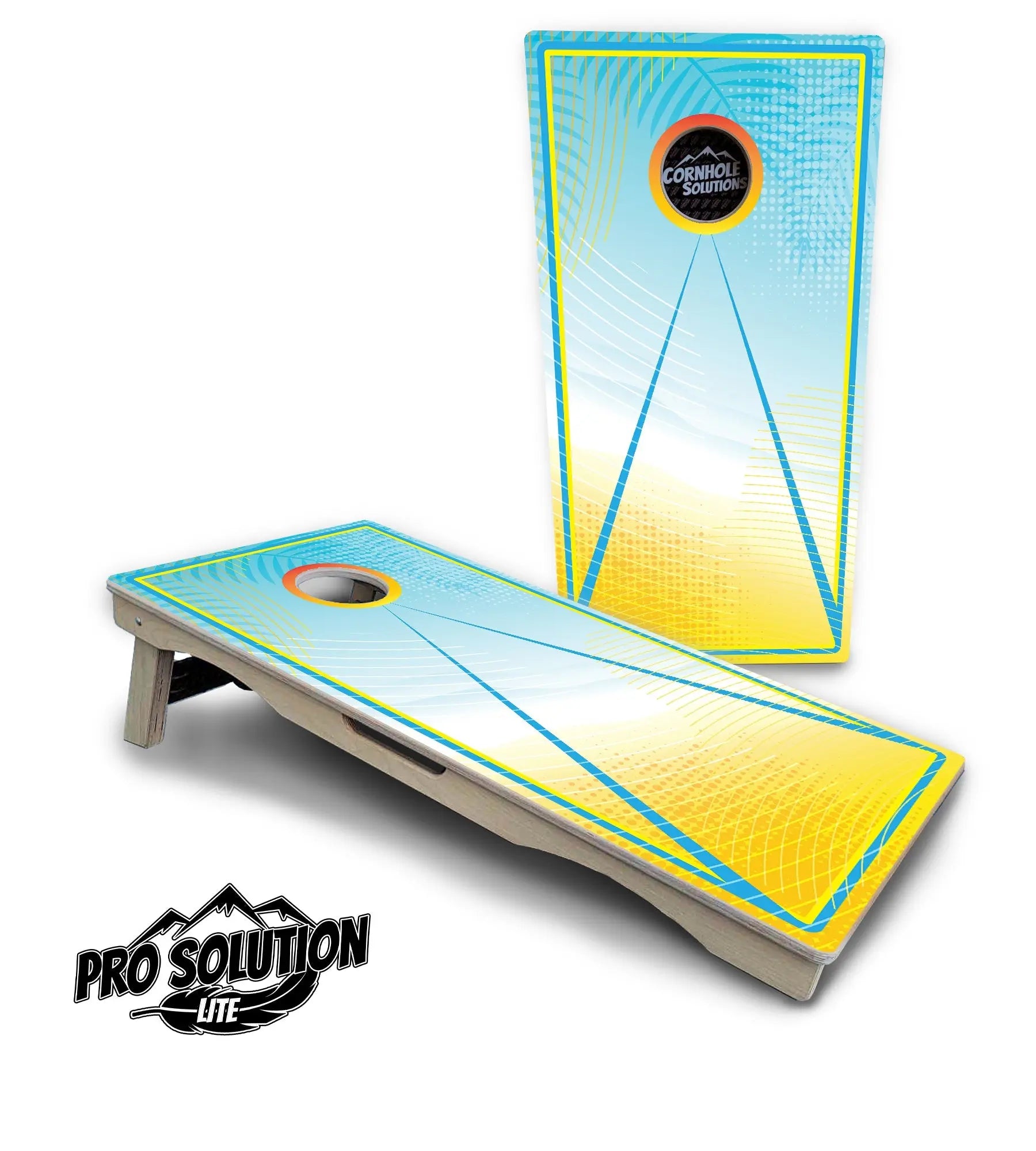 Summer Gradient Cornhole Boards - Pro Solution Lite Series by Cornhole Solutions, custom cornhole board detail photo 4