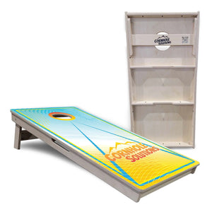 Summertime CS Logo Cornhole Boards - Professional Tournament Series by Cornhole Solutions, custom cornhole board detail photo 4