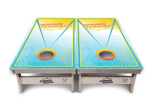 Summertime CS Logo Cornhole Boards - Professional Tournament Series by Cornhole Solutions, custom cornhole board detail photo 5
