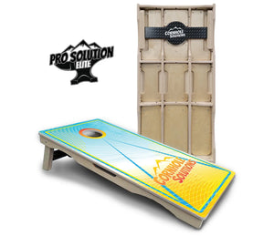 Summertime Cornhole Boards - Pro Solution Elite Series by Cornhole Solutions, custom cornhole board detail photo 2