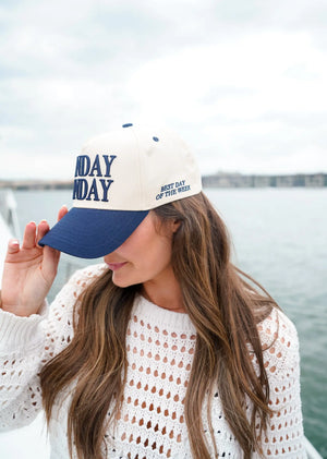 Sunday Funday - Vintage Trucker Hat by KenzKustomz, Southern lifestyle apparel detail photo 5
