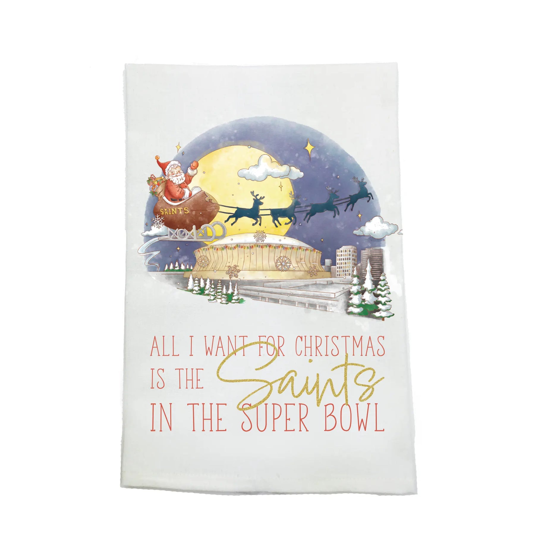 Superbowl Organic Cotton Kitchen Towel by Nola Tawk, Southern home decor main product photo